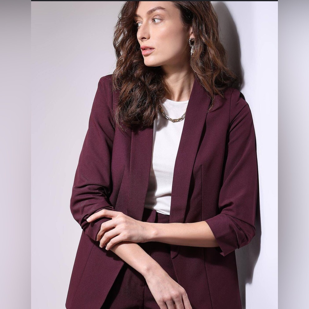 Forever 21 Deep Burgundy Blazer Sz S